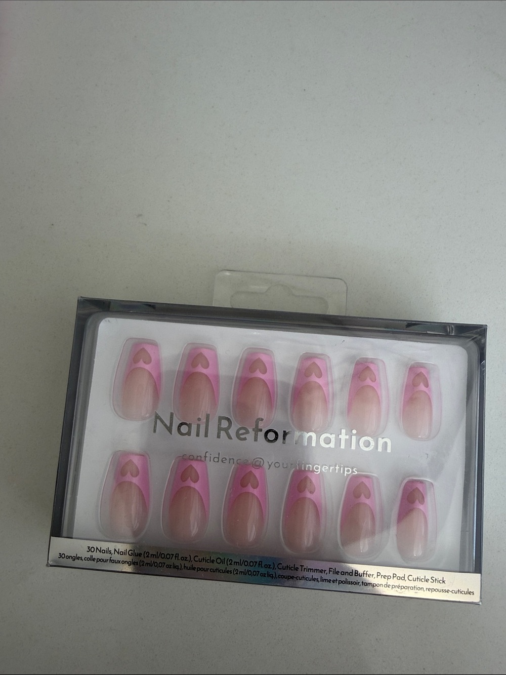 GLAMNETIC & Nail Reformation Set of 2 Faux Fake Nails Glue on, Glue included NEW - Picture 4 of 5
